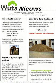 Wuta nieuws http://www.wuta-nigtevecht.nl/wp-content/uploads/2016/06/wutanieuwsapril2016.pdf